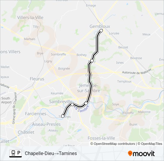 P Train Line Map