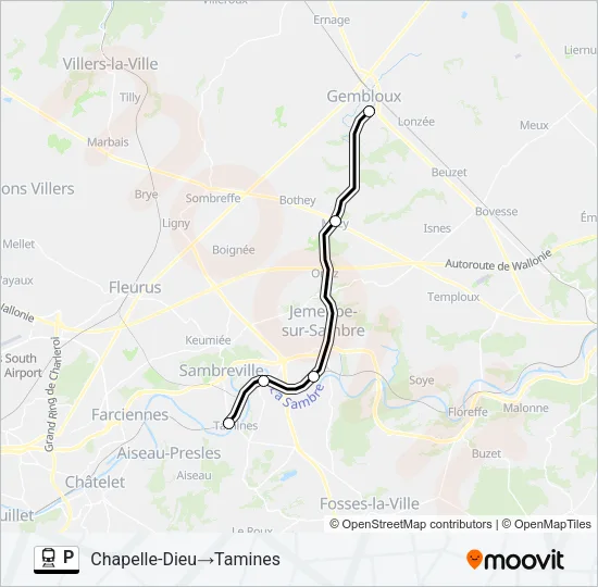 P Train Line Map