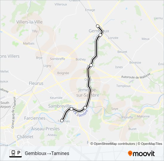 P Train Line Map