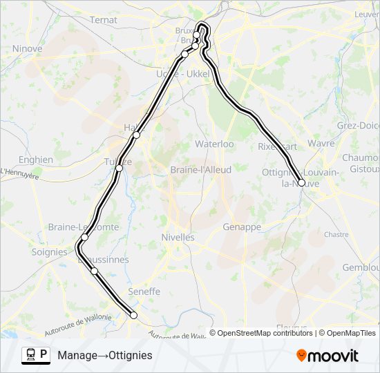 P Train Line Map