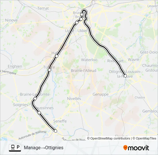 P Train Line Map