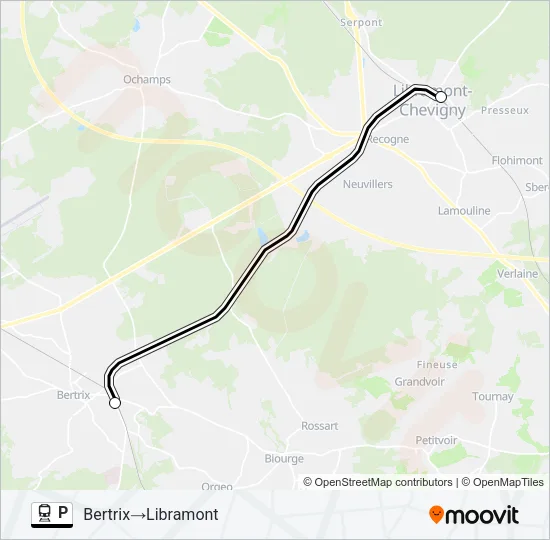 P Train Line Map