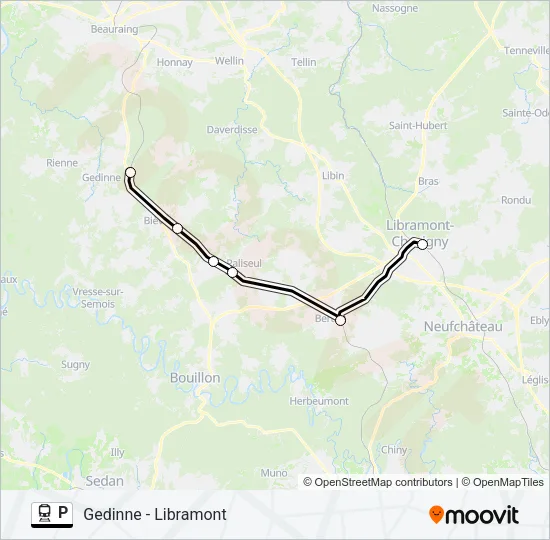 P Train Line Map