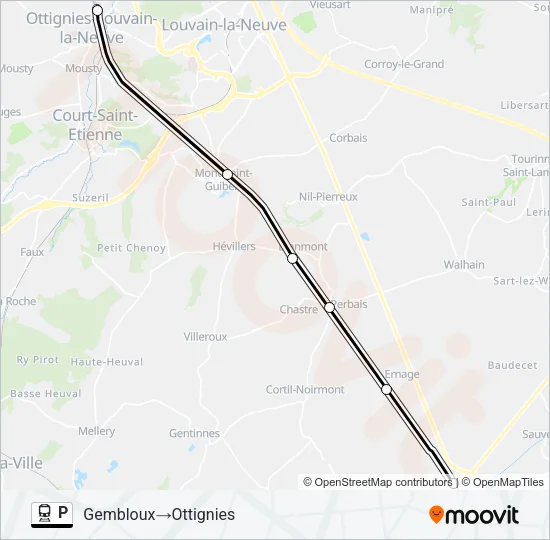 P Train Line Map