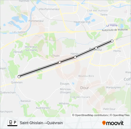 P Train Line Map