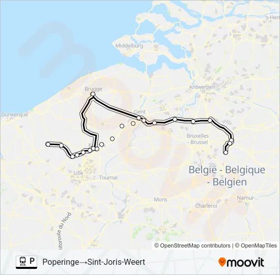P Train Line Map