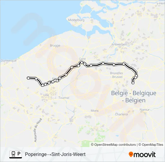 P Train Line Map