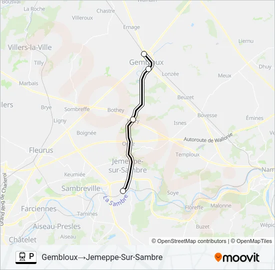 P Train Line Map