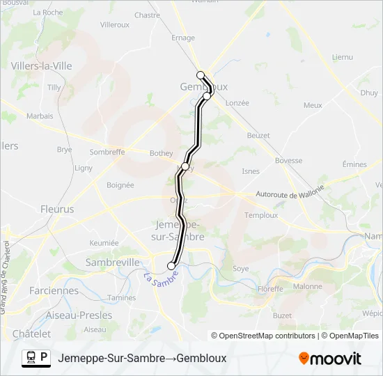 P Train Line Map