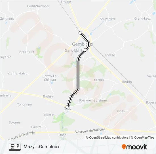 P Train Line Map