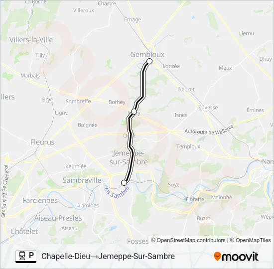 P Train Line Map