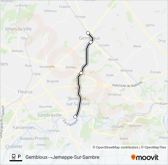 P Train Line Map