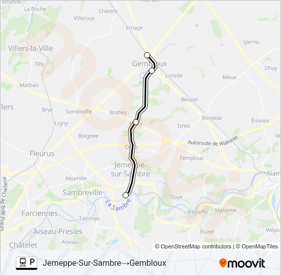 P Train Line Map