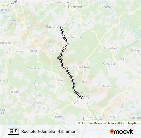P Train Line Map