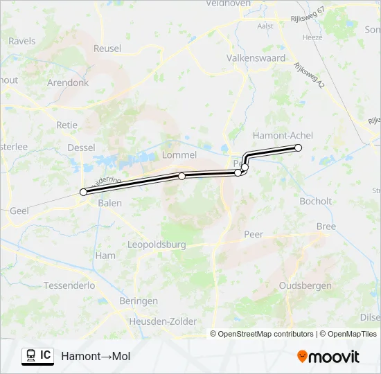 IC Train Line Map