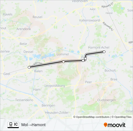 IC Train Line Map