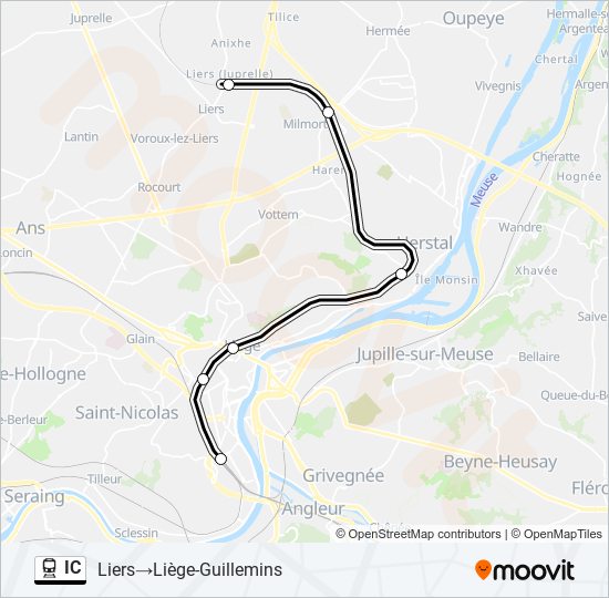 IC train Line Map