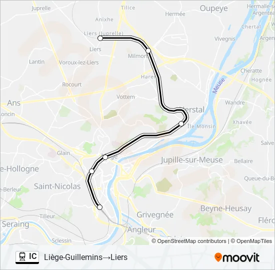 IC Train Line Map