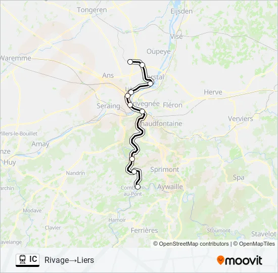 IC Train Line Map