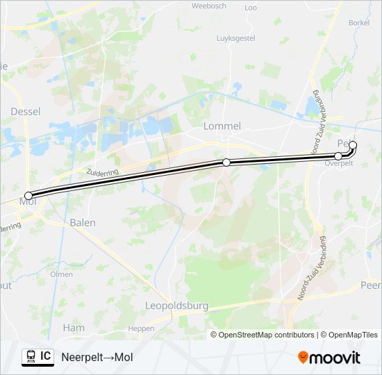 IC Train Line Map
