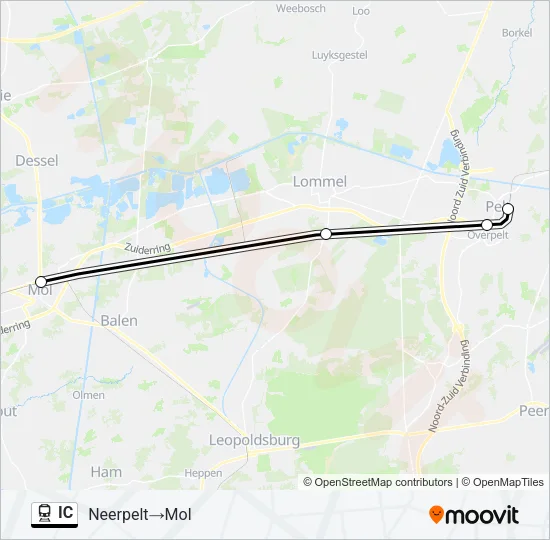 IC Train Line Map