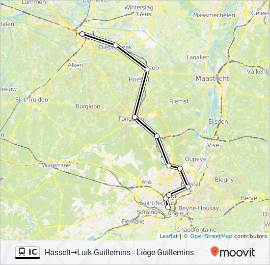 IC train Line Map