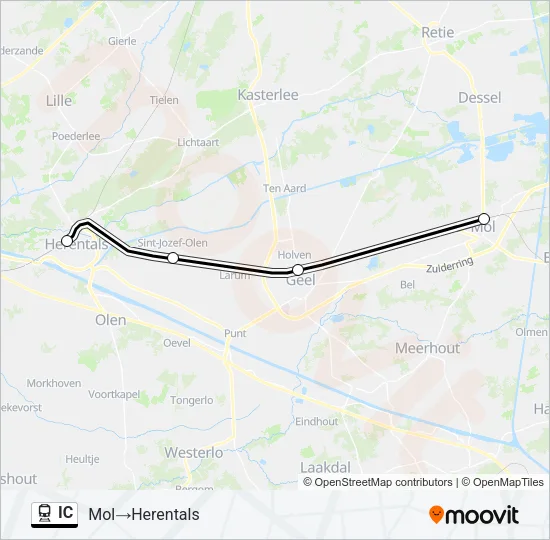 IC Train Line Map