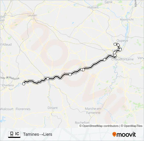 IC Train Line Map