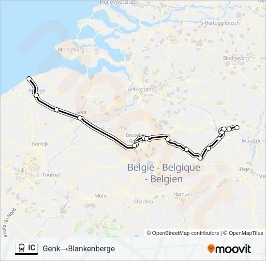 IC Train Line Map