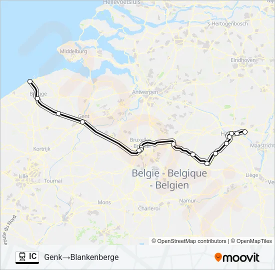 IC Train Line Map