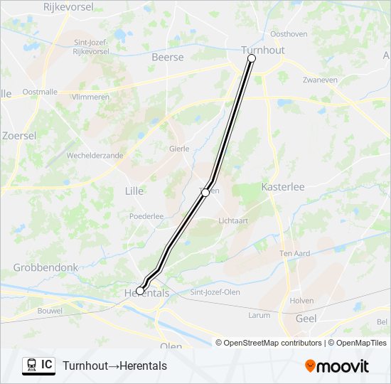 IC train Line Map