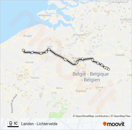 IC Train Line Map