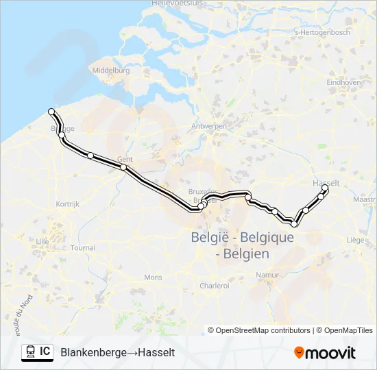 IC Train Line Map