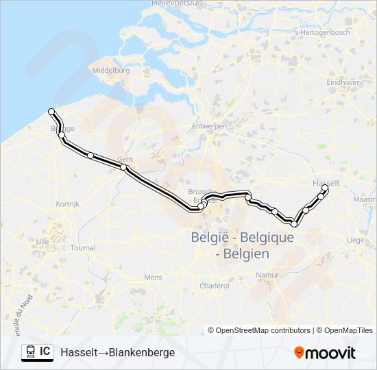 IC Train Line Map