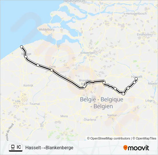 IC Train Line Map
