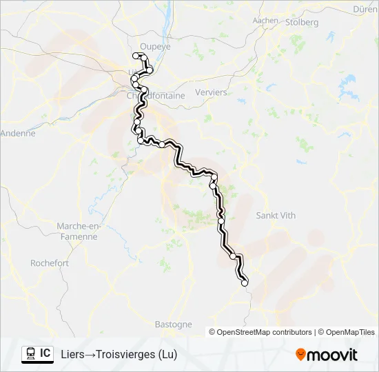 IC Train Line Map