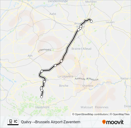 IC Train Line Map