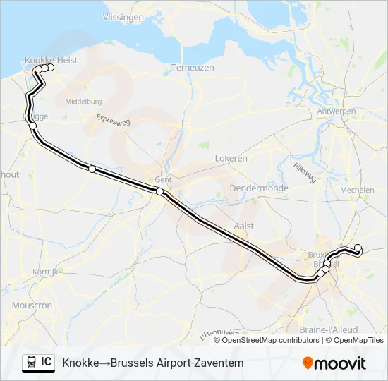 IC Train Line Map