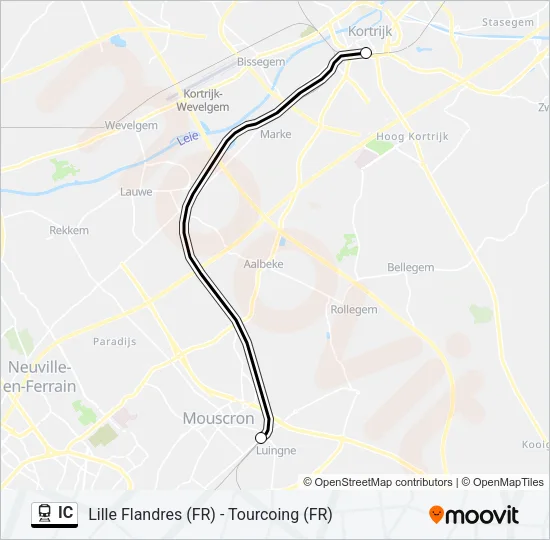 IC Train Line Map