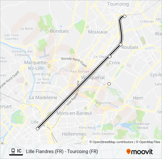 IC Train Line Map