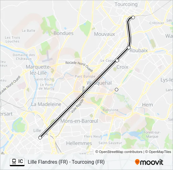 IC Train Line Map