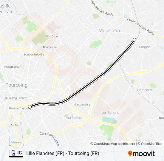 IC Trein Line Map