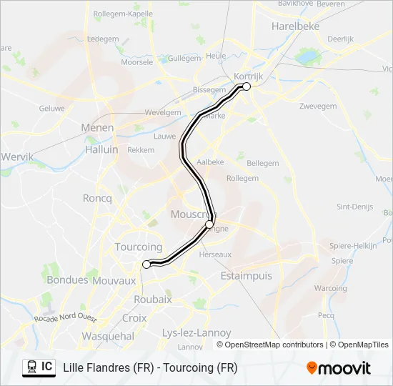 IC Train Line Map