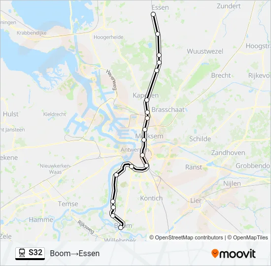 S32 Train Line Map