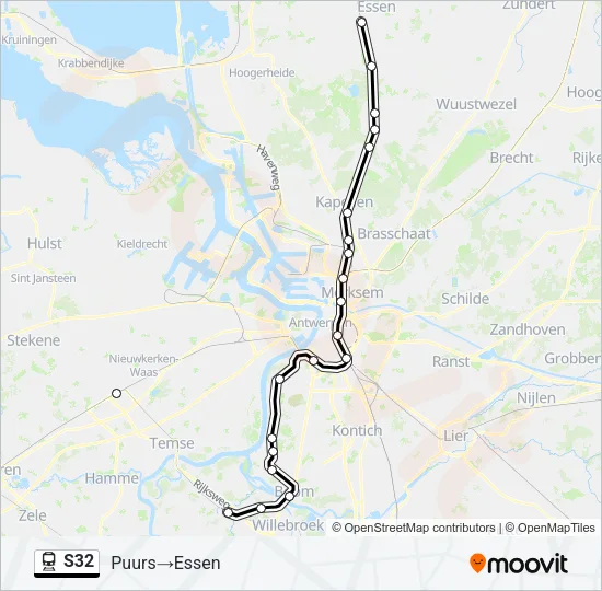 S32 Train Line Map