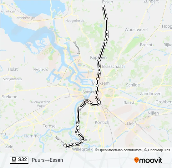 S32 Train Line Map