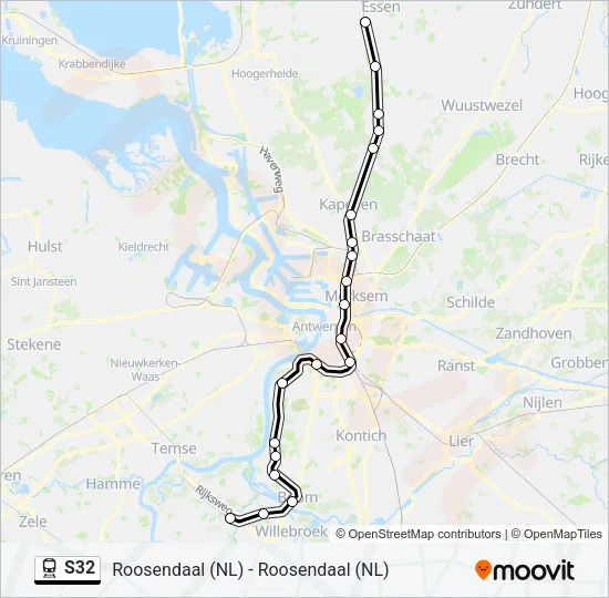 S32 Train Line Map