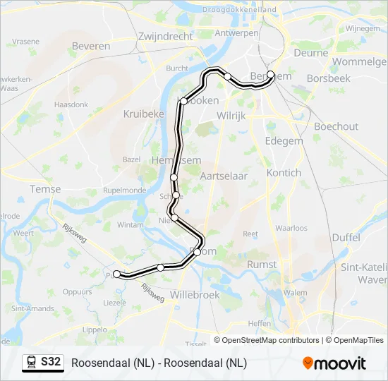 S32 Train Line Map
