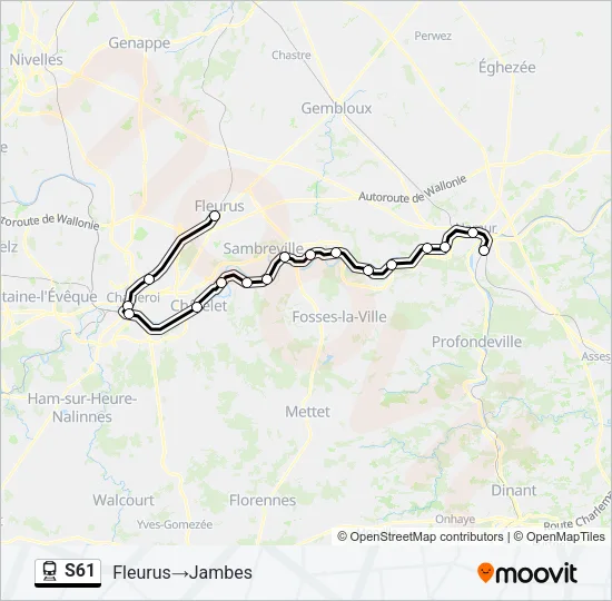 S61 Train Line Map