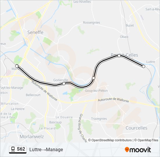 S62 train Line Map